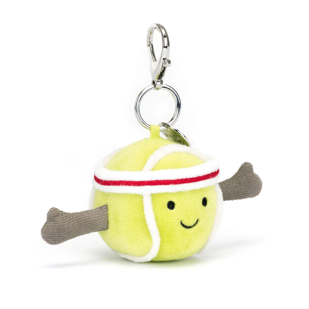 Jellycat Amuseables Sports Tennis Bag Charm 趣味网球挂件钥匙圈