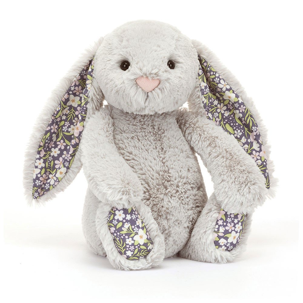 Jellycat Blossom Silver Bunny 'Bloom' 花布邦尼兔银色