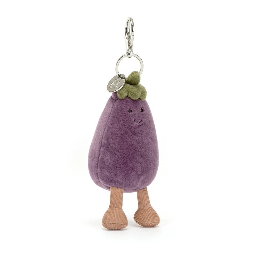 Jellycat Amuseables Aubergine Bag Charm 茄子钥匙圈